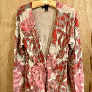 INC pink floral sweater sz XL